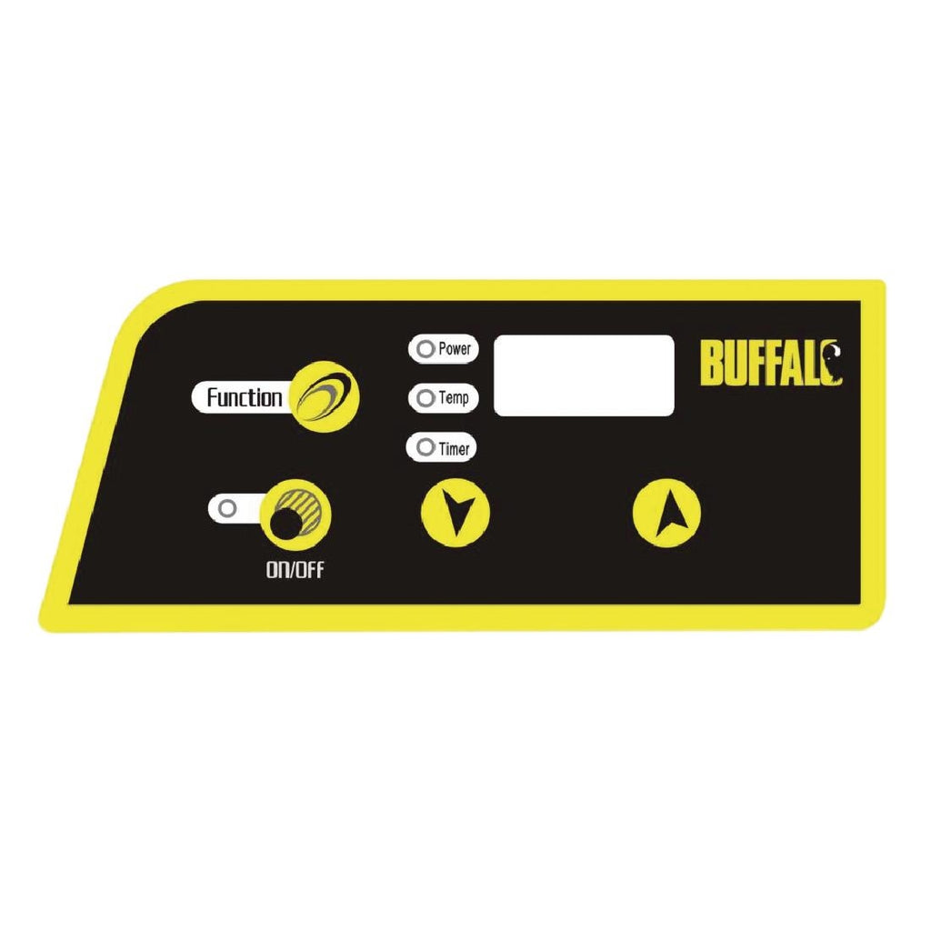 Control Panel Sticker by Buffalo - Lordwell Catering Equipment