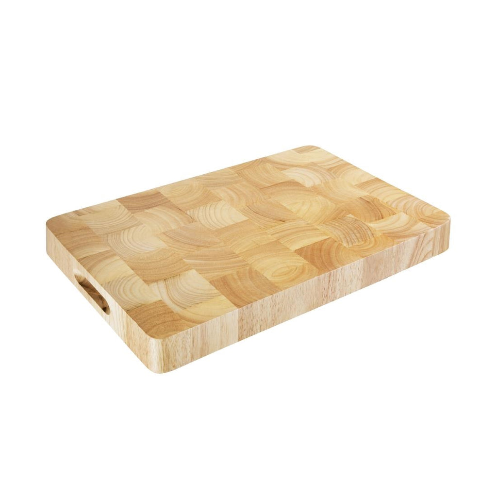Vogue Rectangular Wooden Chopping Board Medium by Vogue - Lordwell Catering Equipment