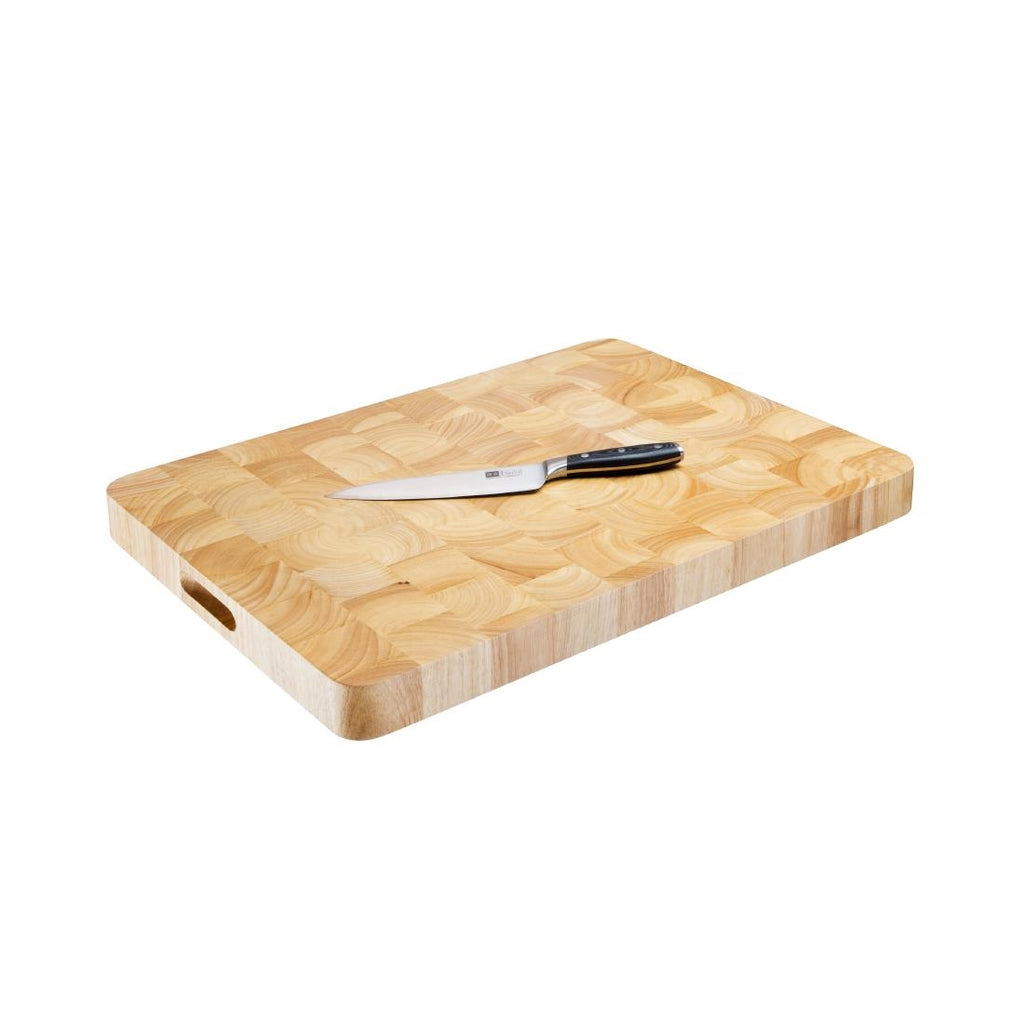 Vogue Rectangular Wooden Chopping Board Large by Vogue - Lordwell Catering Equipment