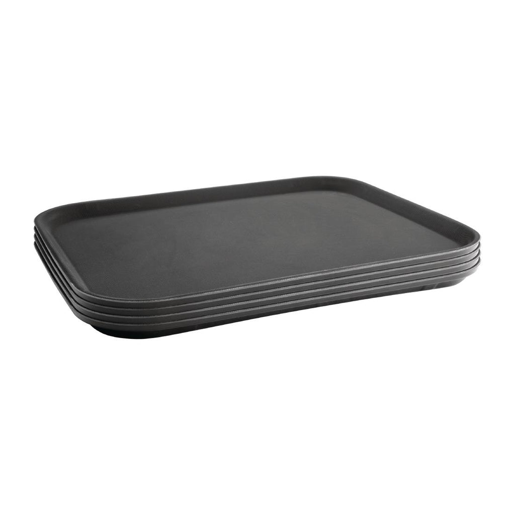 Olympia Kristallon Polypropylene Rectangular Non-Slip Tray Black 510mm by Olympia - Lordwell Catering Equipment