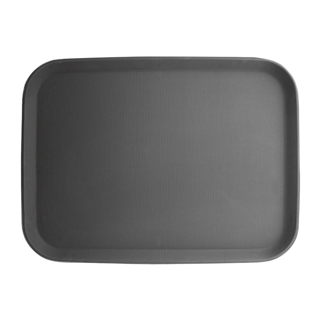 Olympia Kristallon Polypropylene Rectangular Non-Slip Tray Black 510mm by Olympia - Lordwell Catering Equipment