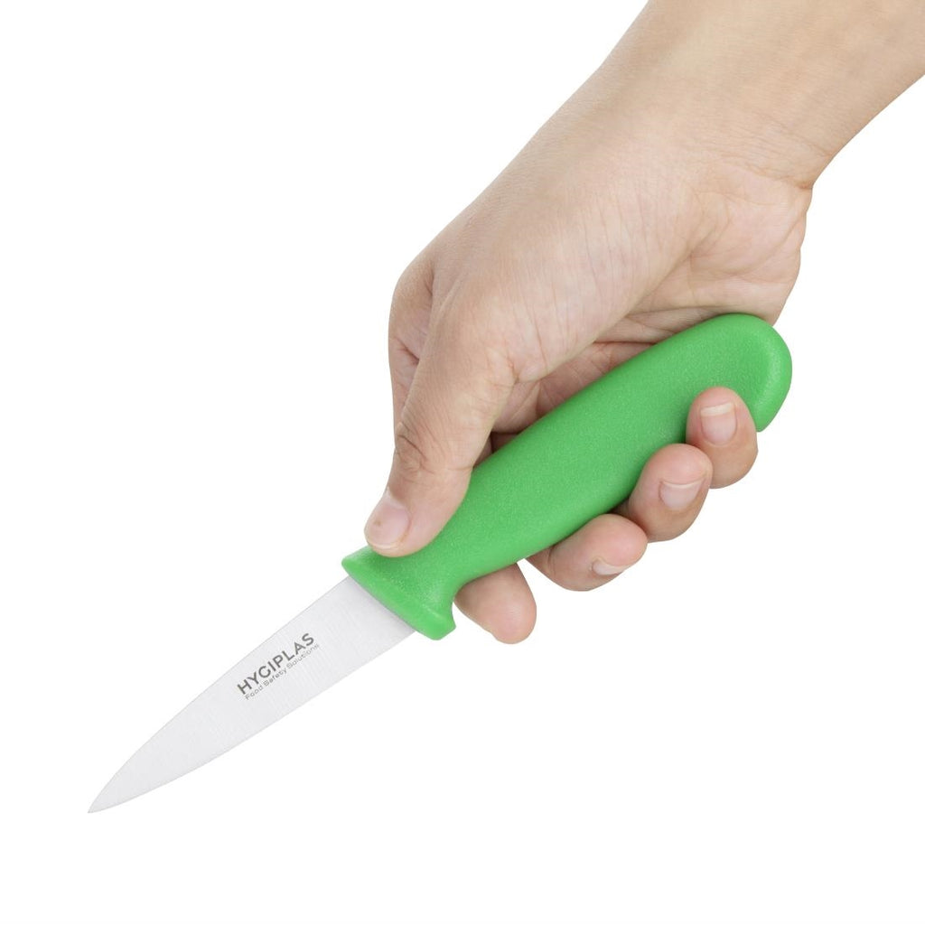 Hygiplas Paring Knife Green 9cm by Hygiplas - Lordwell Catering Equipment