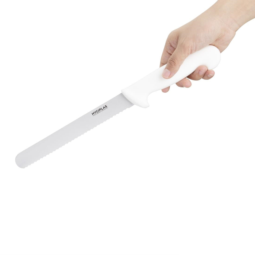 Hygiplas Bread Knife White 20.5cm by Hygiplas - Lordwell Catering Equipment