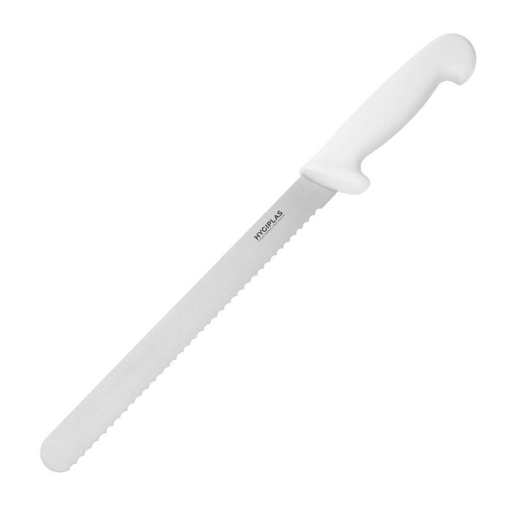 Hygiplas Serrated Slicer White 25.5cm by Hygiplas - Lordwell Catering Equipment