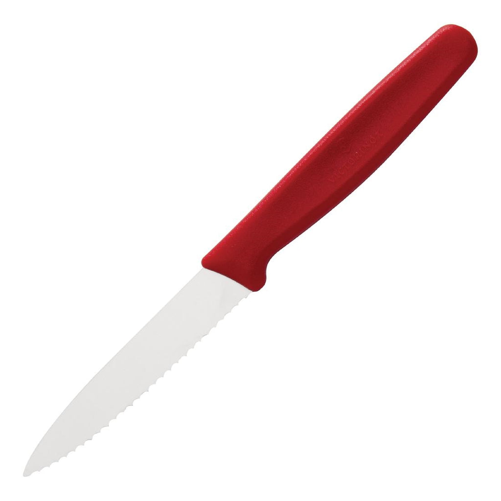 Victorinox Serrated Paring Knife Red 7.5cm by Victorinox - Lordwell Catering Equipment