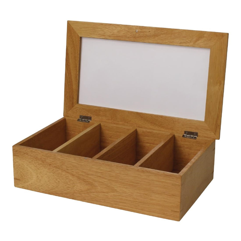Olympia Hevea Wood Tea Box by Olympia - Lordwell Catering Equipment