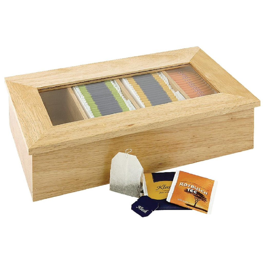 Olympia Hevea Wood Tea Box by Olympia - Lordwell Catering Equipment