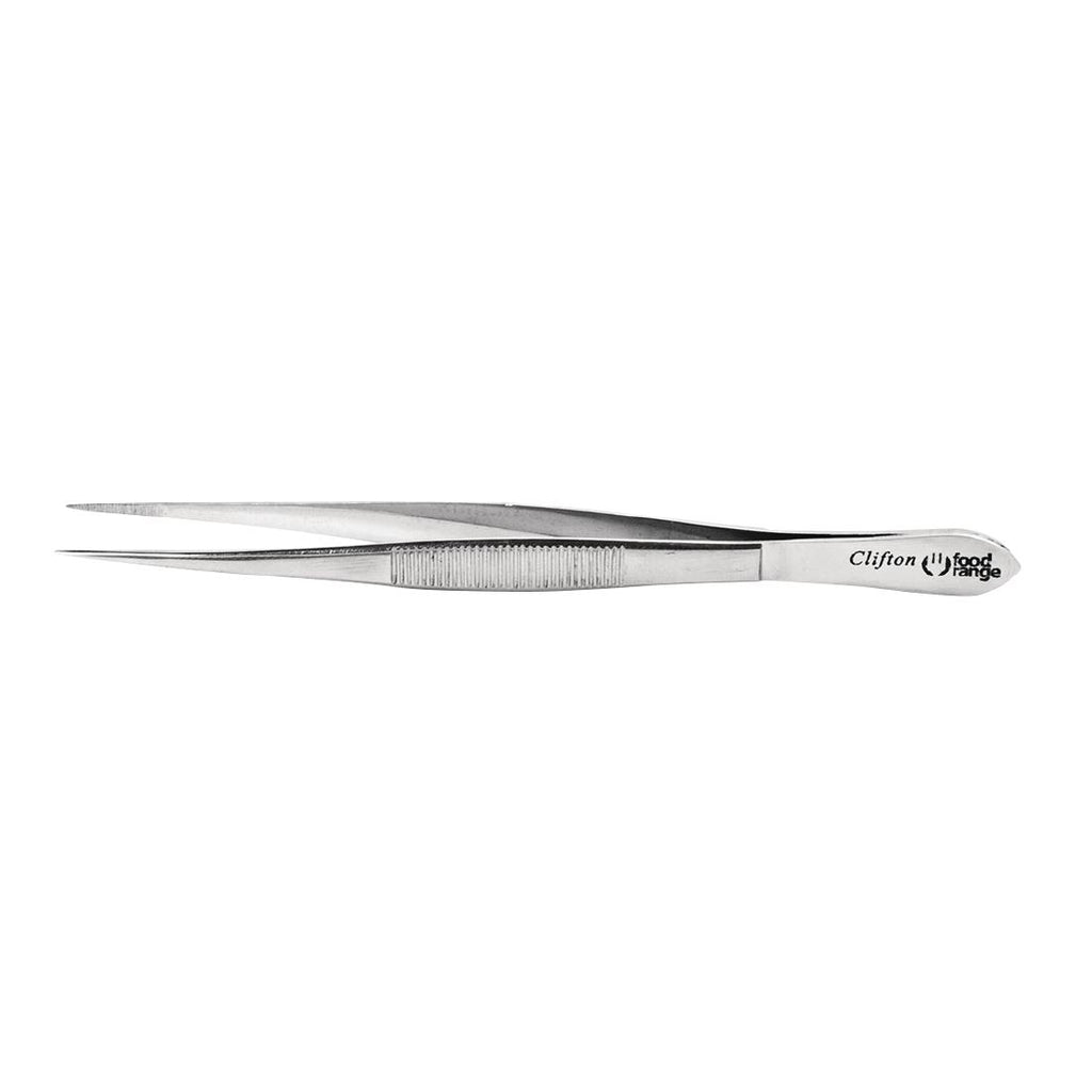 Stainless Steel Fine Tip Micro Tweezers 130mm by Clifton Food Range - Lordwell Catering Equipment