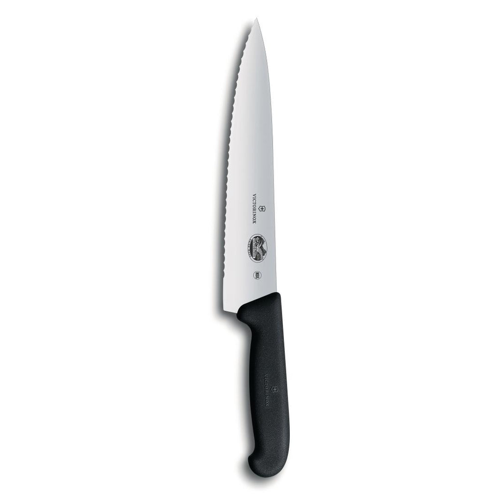 Victorinox Fibrox Serrated Carving Knife 25.5cm by Victorinox - Lordwell Catering Equipment