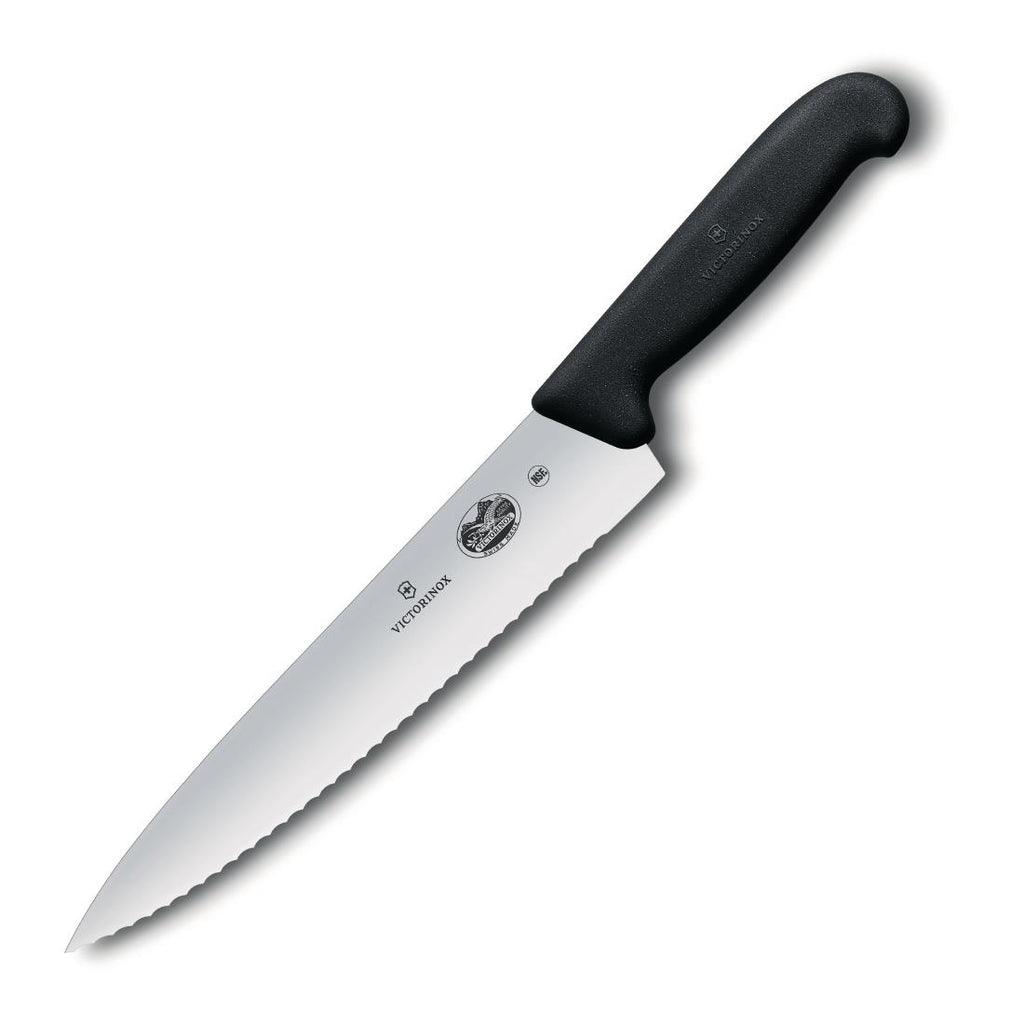 Victorinox Fibrox Serrated Carving Knife 25.5cm by Victorinox - Lordwell Catering Equipment