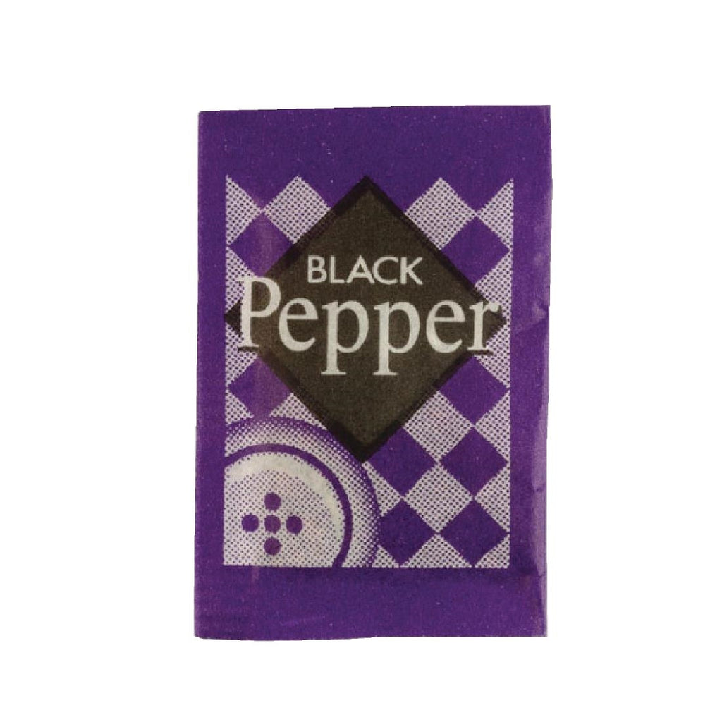 Pepper Sachets (Pack of 1000) by Non Branded - Lordwell Catering Equipment
