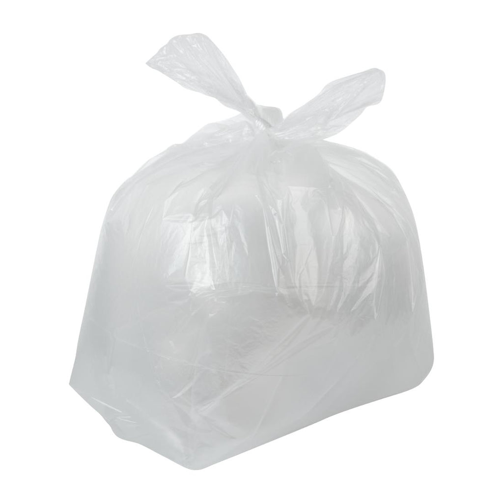 Jantex Large Light Duty Clear Bin Bags 80Ltr (Pack of 200) by Jantex - Lordwell Catering Equipment