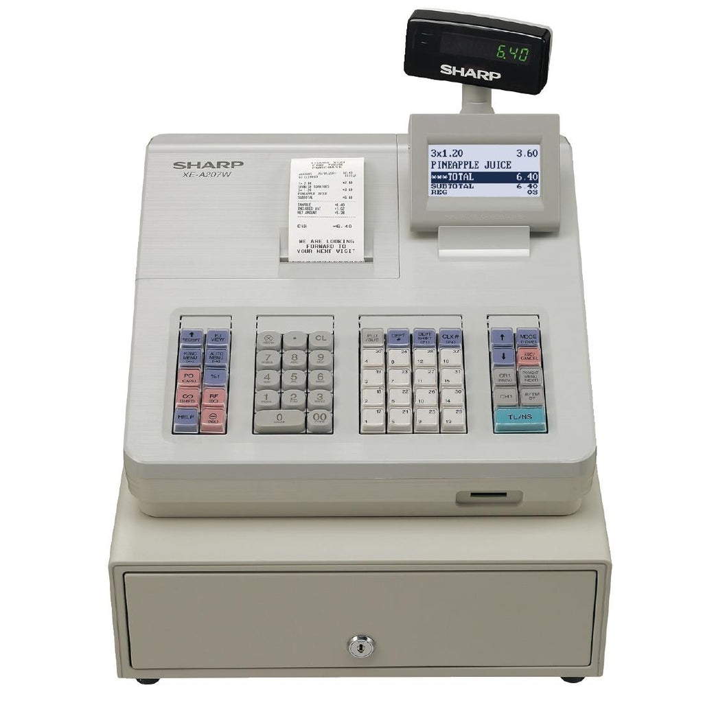 Sharp Cash Register XE-A207W by Sharp - Lordwell Catering Equipment