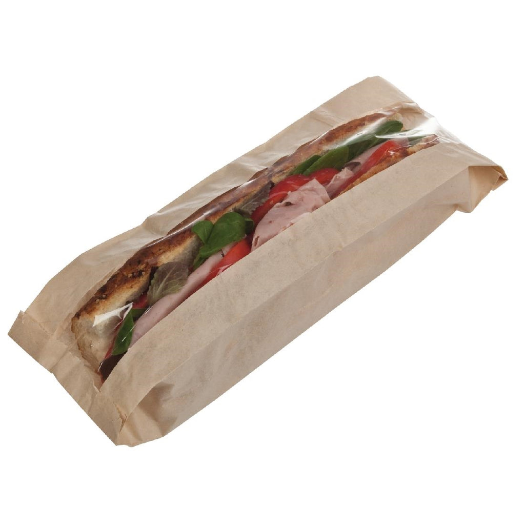 Recyclable Paper Baguette Bags (Pack of 1000) by Non Branded - Lordwell Catering Equipment
