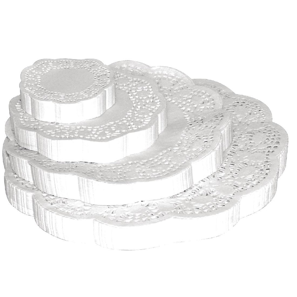 Olympia Round Paper Doilies 100mm (Pack of 250) by Olympia - Lordwell Catering Equipment