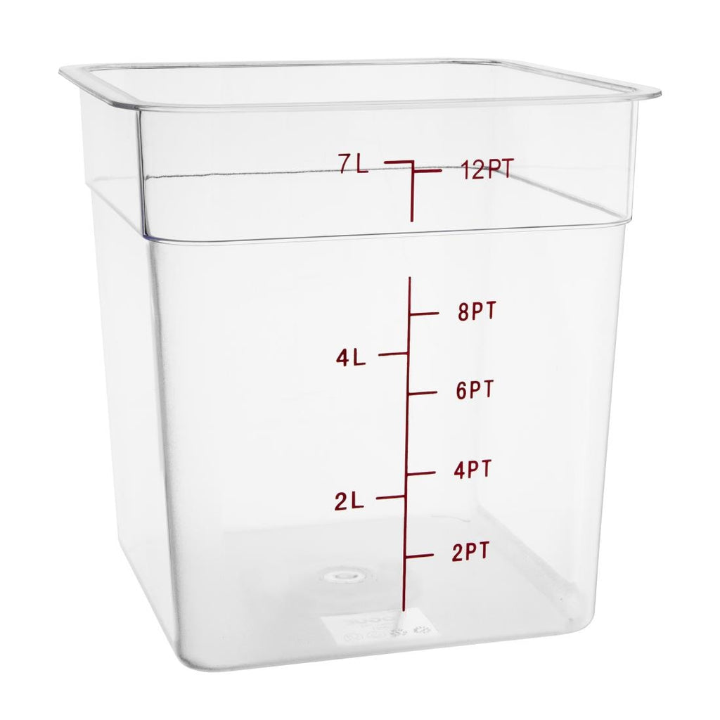 Hygiplas Polycarbonate Square Storage Container 7Ltr by Hygiplas - Lordwell Catering Equipment