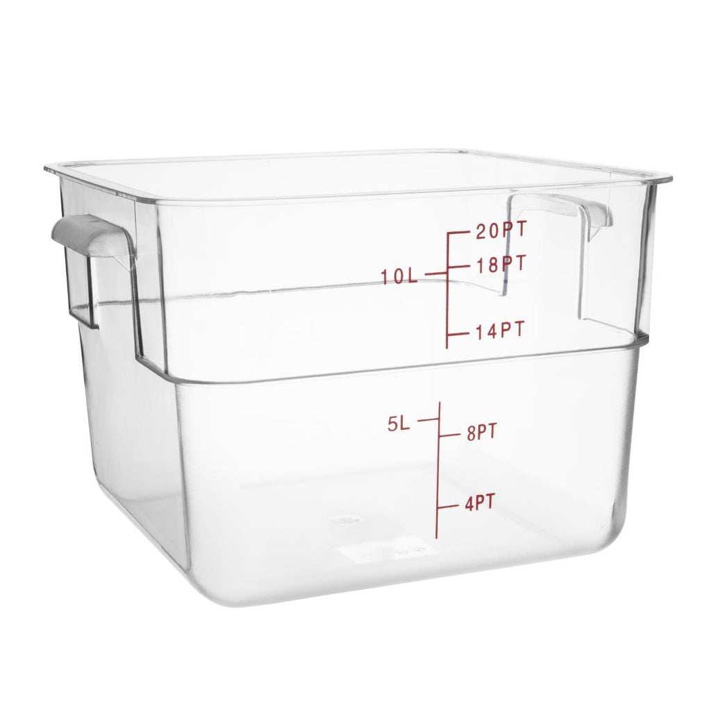 Hygiplas Polycarbonate Square Storage Container 10Ltr by Hygiplas - Lordwell Catering Equipment