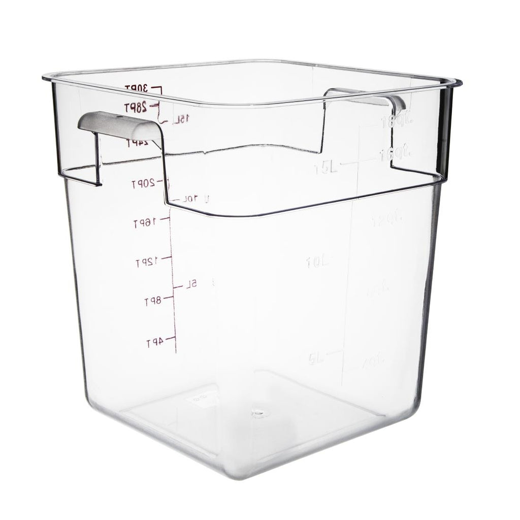 Hygiplas Polycarbonate Square Storage Container 15Ltr by Hygiplas - Lordwell Catering Equipment