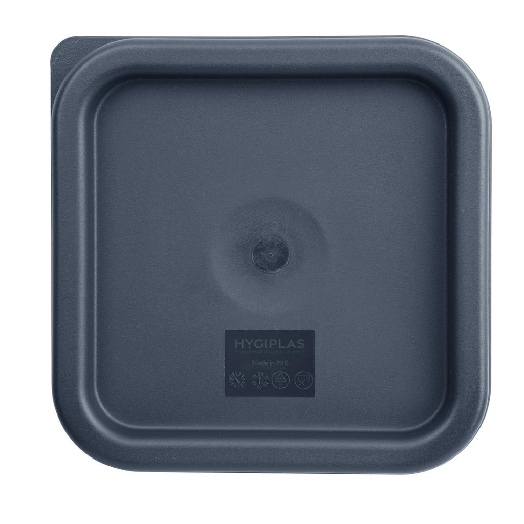Hygiplas Square Food Storage Container Lid Blue Small by Hygiplas - Lordwell Catering Equipment