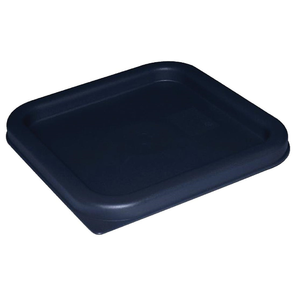 Hygiplas Square Food Storage Container Lid Blue Medium by Hygiplas - Lordwell Catering Equipment