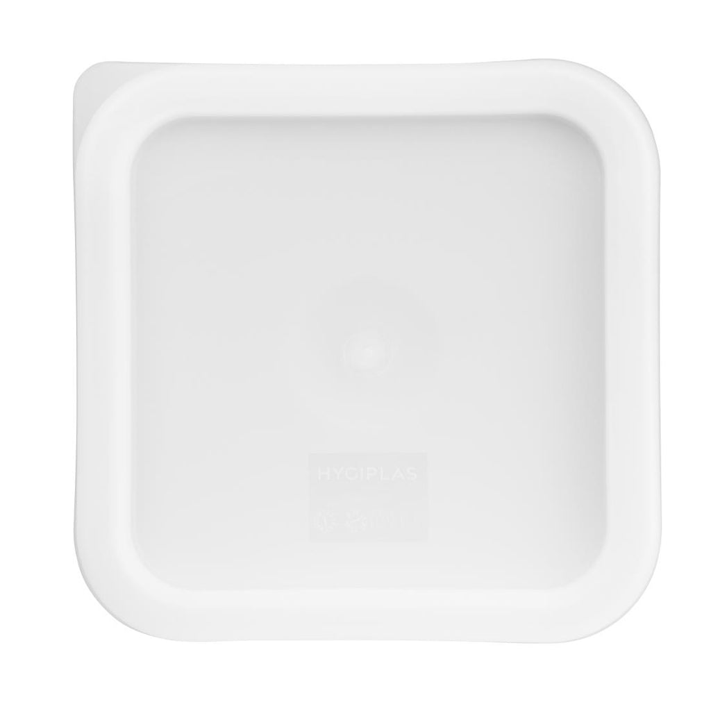 Hygiplas Polycarbonate Square Food Storage Container Lid White Small by Hygiplas - Lordwell Catering Equipment