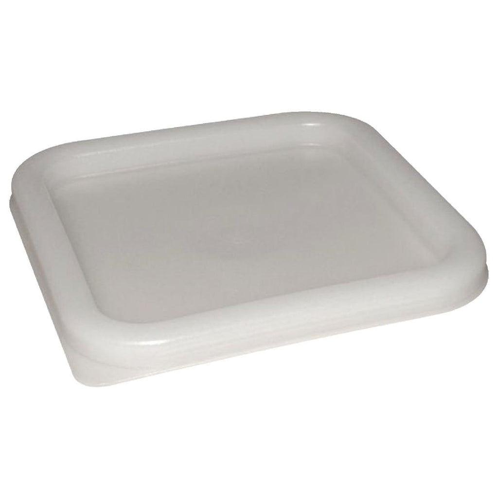 Hygiplas Polycarbonate Square Food Storage Container Lid White Medium by Hygiplas - Lordwell Catering Equipment