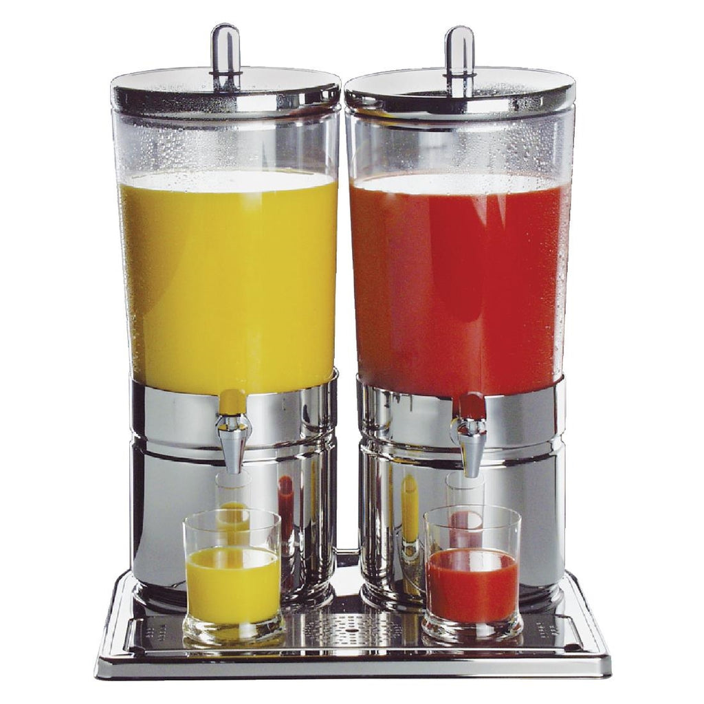 APS Stainless Steel Juice Dispenser Double by APS - Lordwell Catering Equipment