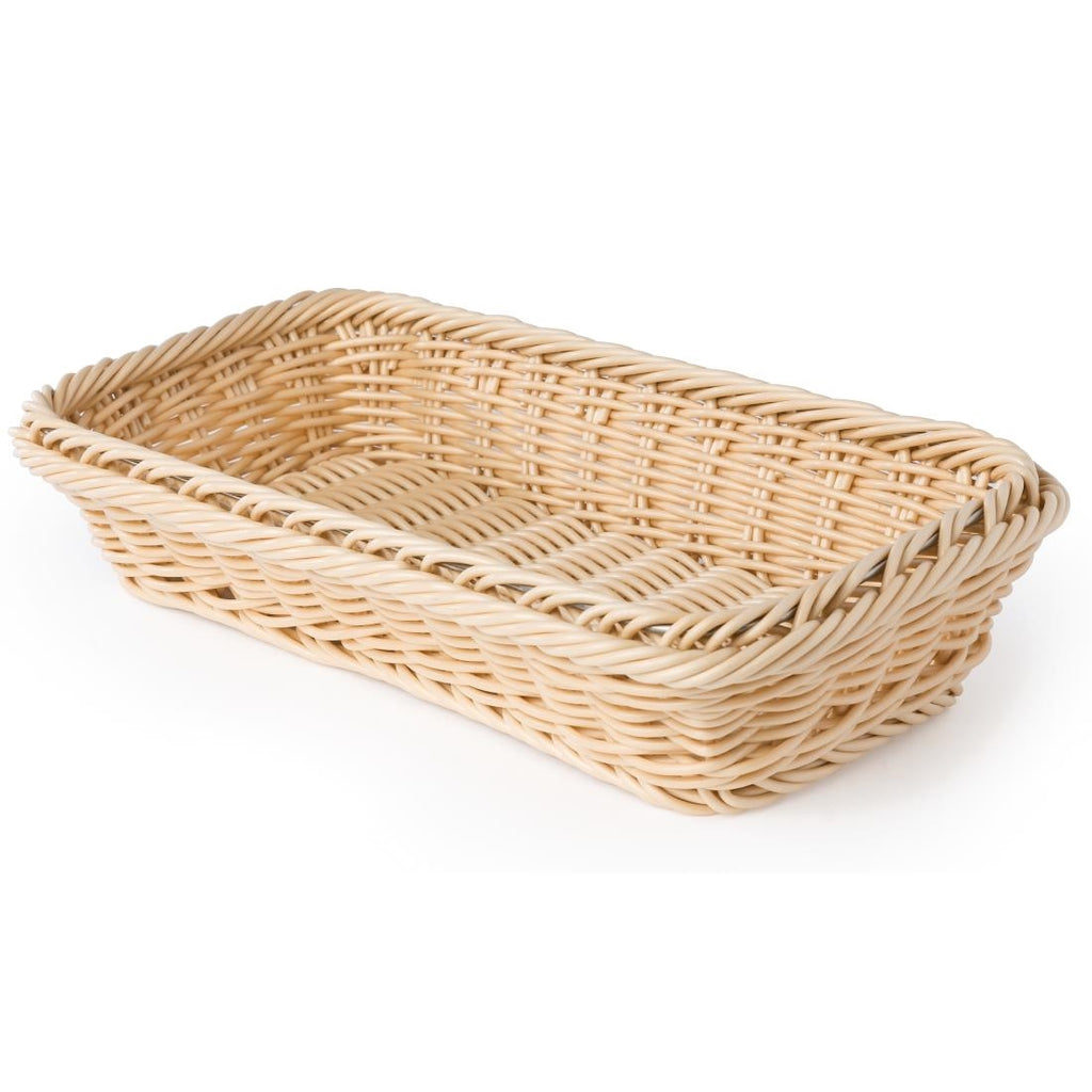 Polypropylene Natural Rattan Basket 1/3 GN by APS - Lordwell Catering Equipment