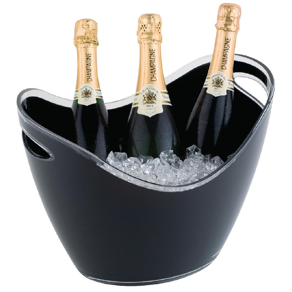 APS Black Acrylic Wine And Champagne Bucket Large by APS - Lordwell Catering Equipment