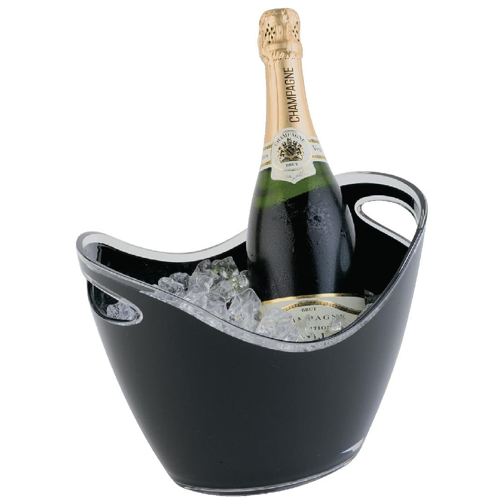 APS Black Acrylic Wine And Champagne Bucket by APS - Lordwell Catering Equipment