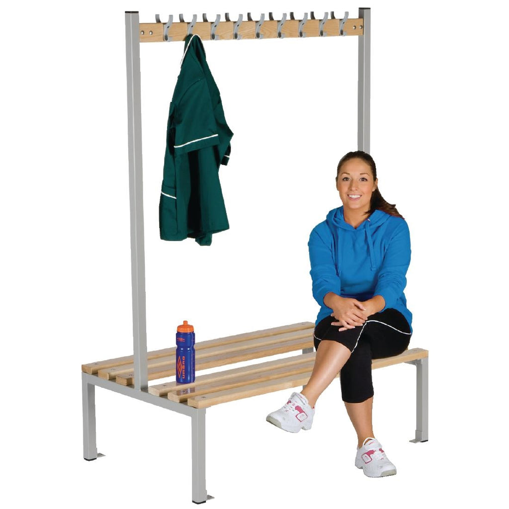 Double Sided Coat Hanger Bench 1200mm by Elite Lockers - Lordwell Catering Equipment