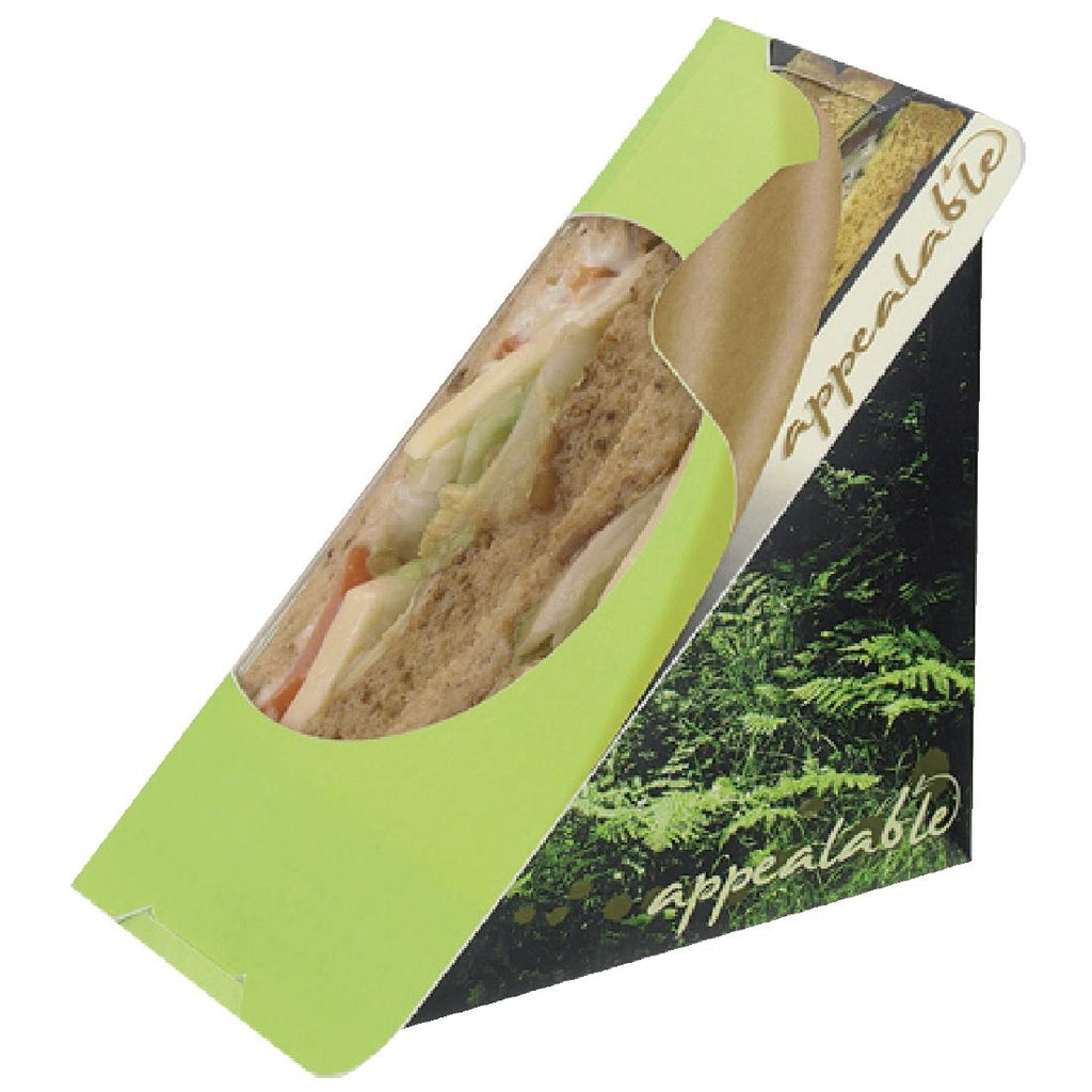 Colpac Recyclable Self-Seal Sandwich Wedges Fern Print (Pack of 500) by Colpac - Lordwell Catering Equipment