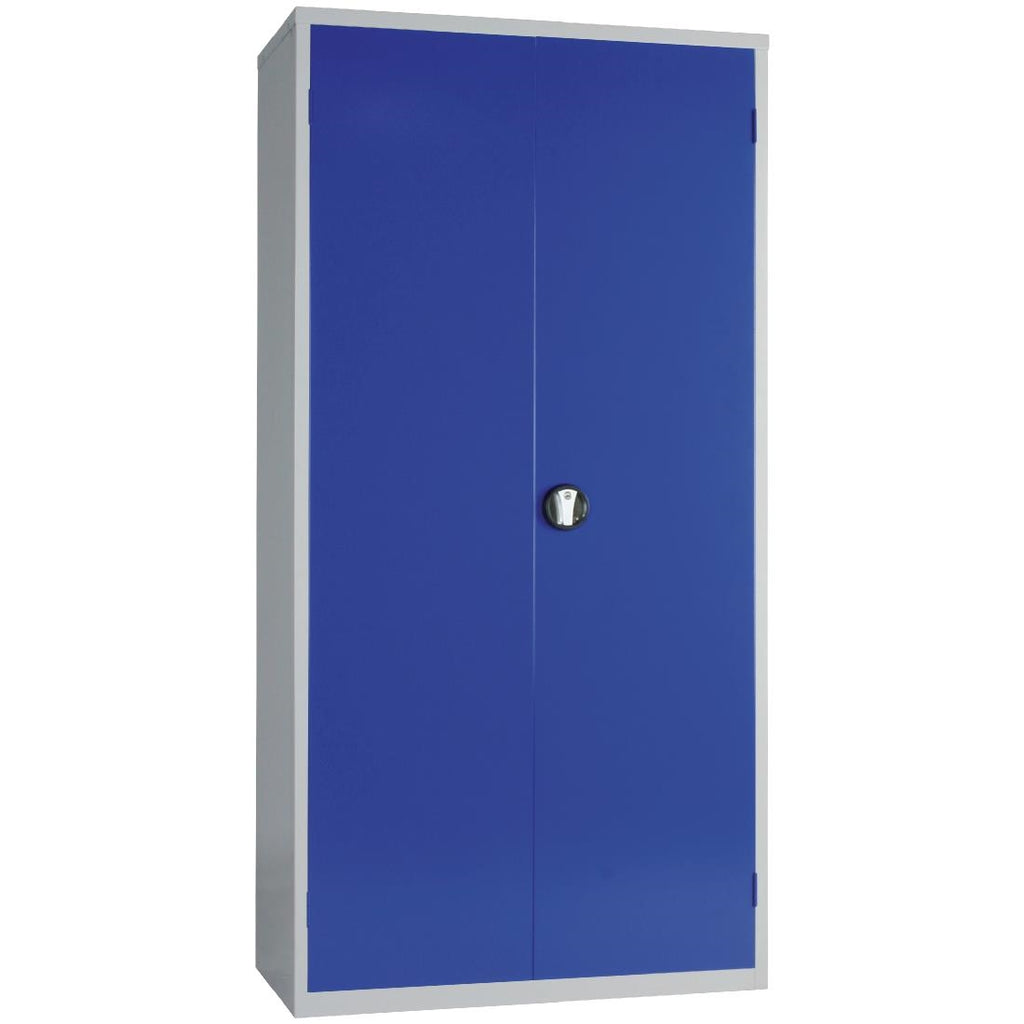 Janitorial Cupboard Grey Blue Doors by Elite Lockers - Lordwell Catering Equipment