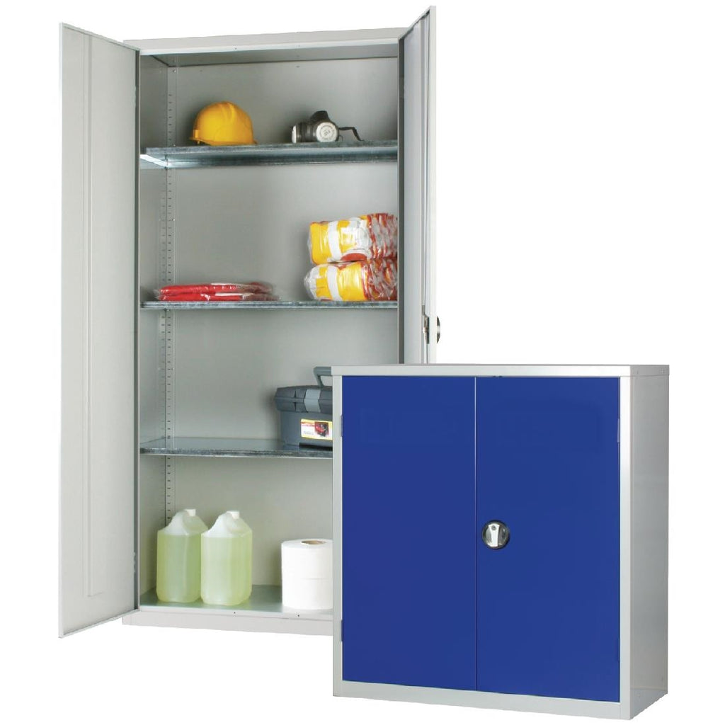 Standard Cupboard Grey 3 Shelves by Elite Lockers - Lordwell Catering Equipment