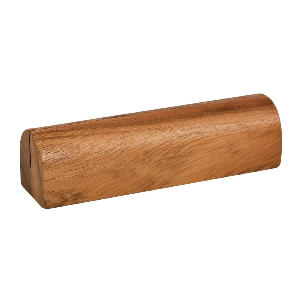 Rounded Acacia Wood Menu Holder by T&G Woodware - Lordwell Catering Equipment