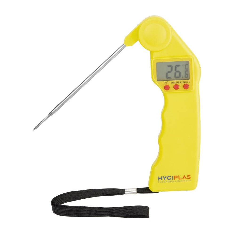 Hygiplas Easytemp Colour Coded Yellow Thermometer by Hygiplas - Lordwell Catering Equipment