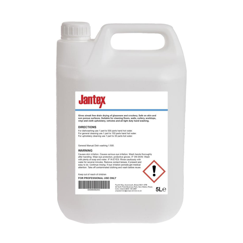 Jantex Washing Up Liquid Concentrate 5Ltr by Jantex - Lordwell Catering Equipment