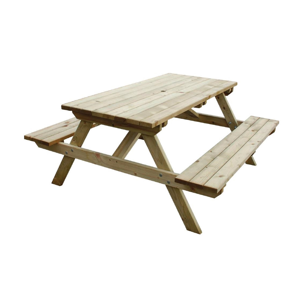 Rowlinson Wooden Picnic Bench 5ft by Rowlinson - Lordwell Catering Equipment