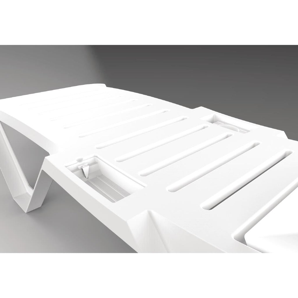 Polypropylene Sun Loungers White (Pack of 2) by Non Branded - Lordwell Catering Equipment