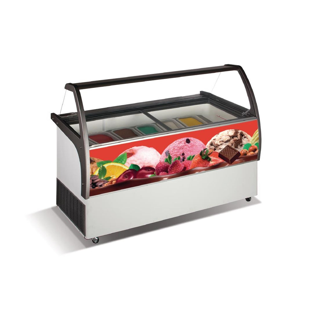 Crystal Venus Elegante 8 Pan Ice Cream Display Counter VenusEle36 by Crystal - Lordwell Catering Equipment