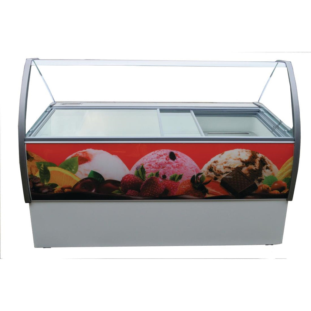Crystal Venus Elegante 10 Pan Ice Cream Display Counter VenusEle46 by Crystal - Lordwell Catering Equipment
