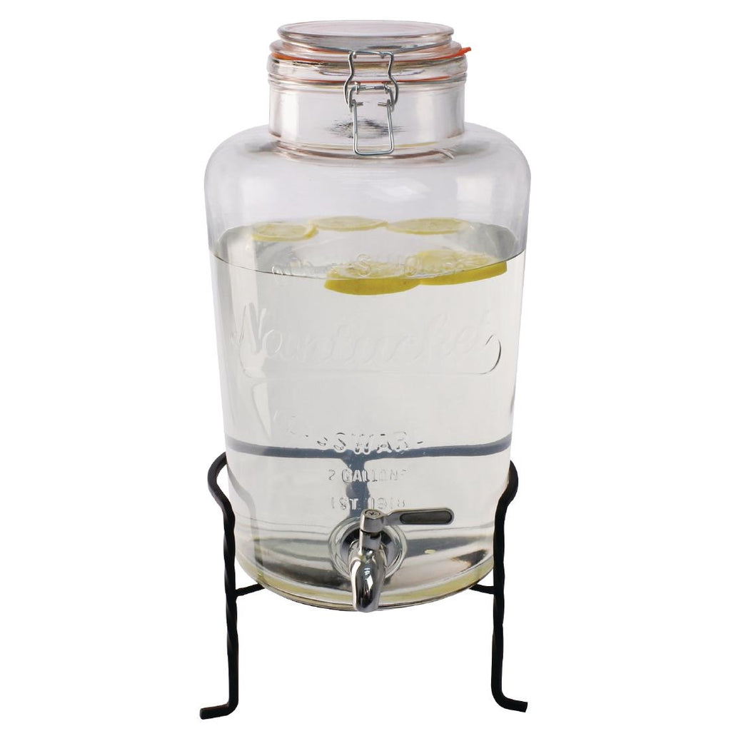 Olympia Nantucket Style Drink Dispenser with Wire Stand 8.5Ltr by Olympia - Lordwell Catering Equipment