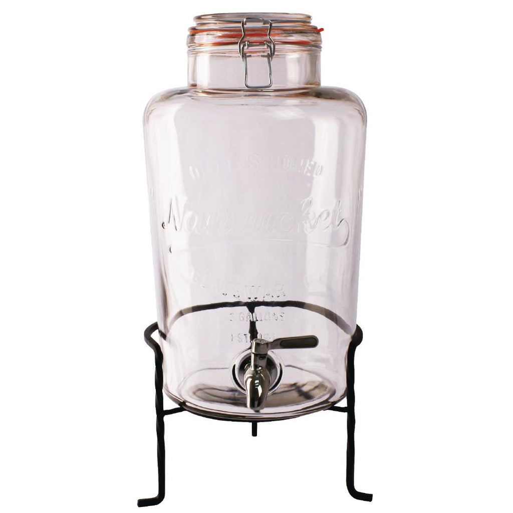 Olympia Nantucket Style Drink Dispenser with Wire Stand 8.5Ltr by Olympia - Lordwell Catering Equipment