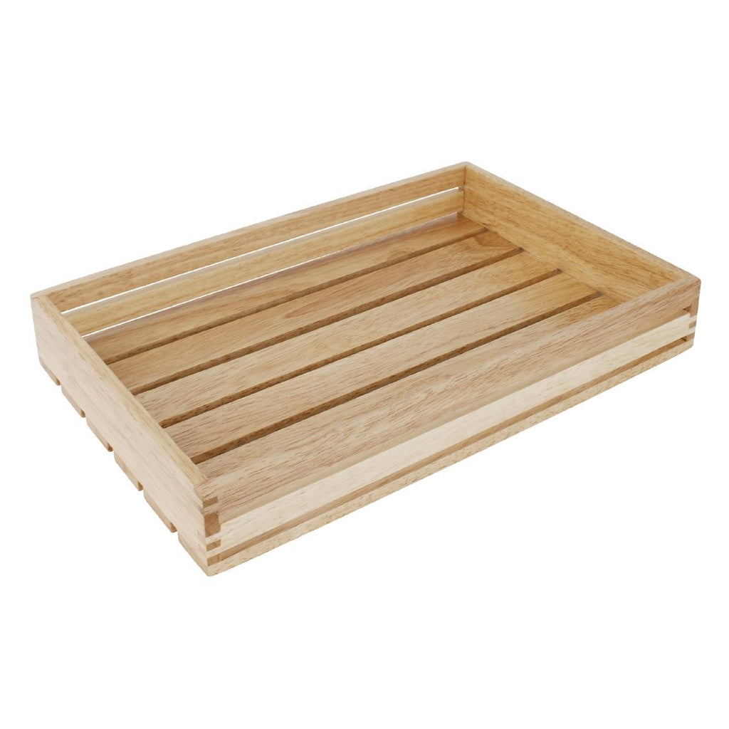 Olympia Low Sided Wooden Crate by Olympia - Lordwell Catering Equipment