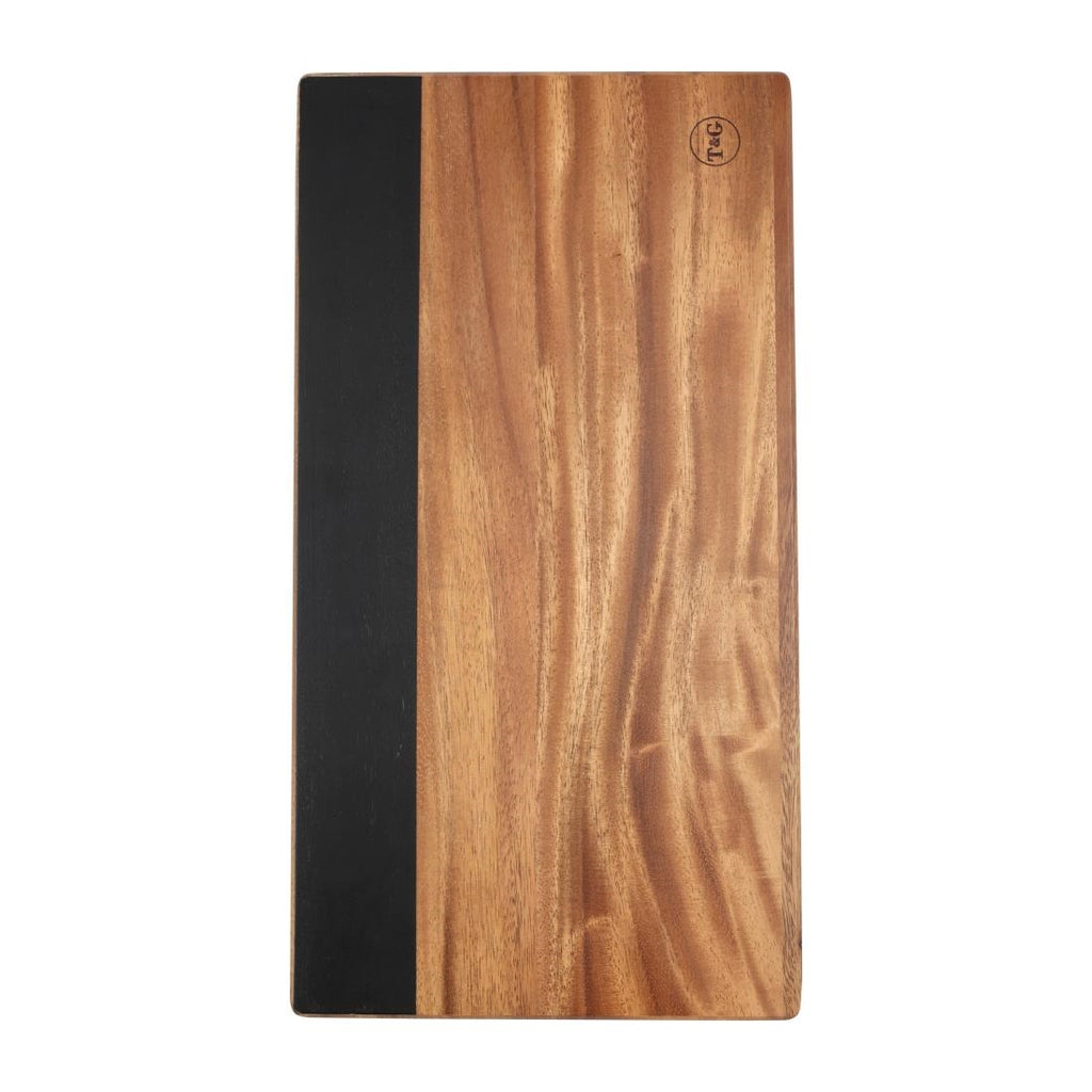 T&G Acacia Wood Cheese Board with Chalk Strip 300mm by T&G Woodware - Lordwell Catering Equipment