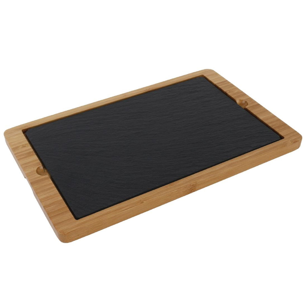 Olympia Wooden Base for Slate Platter 330 x 210mm by Olympia - Lordwell Catering Equipment