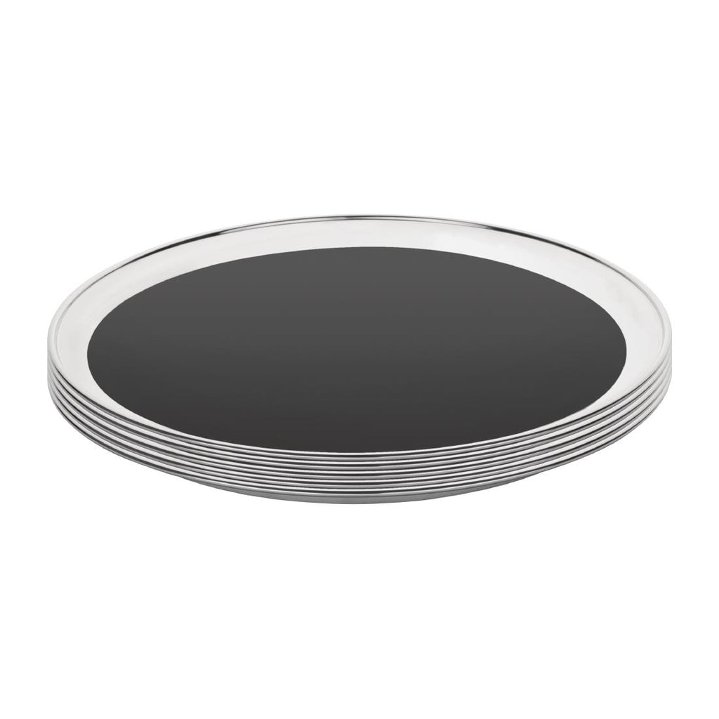 Olympia Stainless Steel Round Non-Slip Bar Tray 355mm by Olympia - Lordwell Catering Equipment