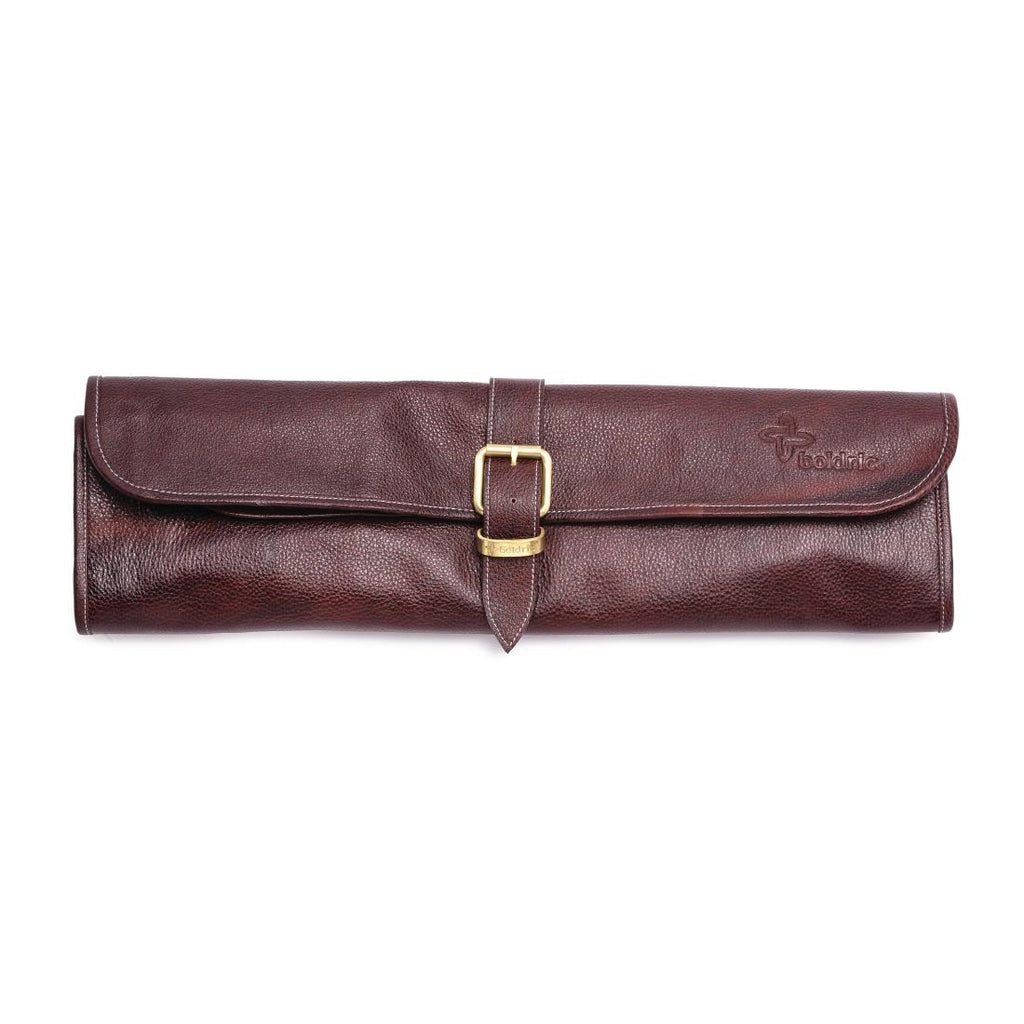 Boldric One Buckle Leather Knife Bag Brown 8 Slots by Boldric - Lordwell Catering Equipment