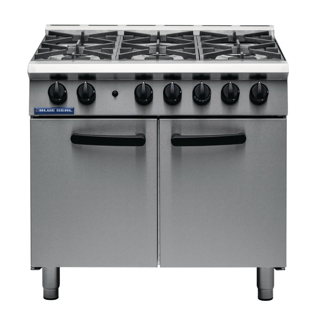 Blue Seal 6 Burner Oven Range Medium Duty Natural Gas G750 6 by Blue Seal - Lordwell Catering Equipment