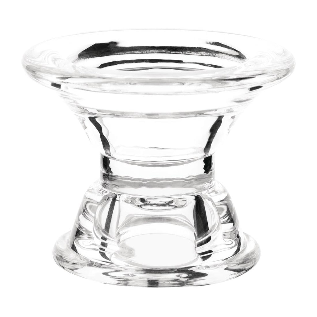 Olympia Glass Tapered Candle Holder (Pack of 6) by Olympia - Lordwell Catering Equipment